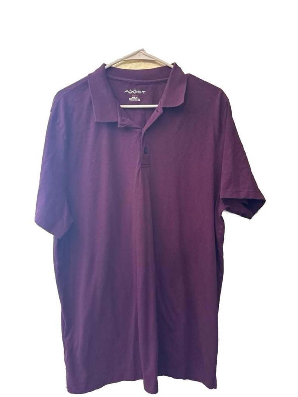 A[x]ist XLslim fit burgundy button-down polo shirt